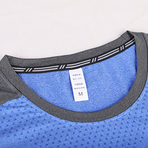 GYMAPE Hombre Atlético Entrenamiento Tank Tops Transpirable Cómodo Muscle Camisetas para Correr Entrenamiento Secado rápido Gimnasio Ropa Deportiva Azul M