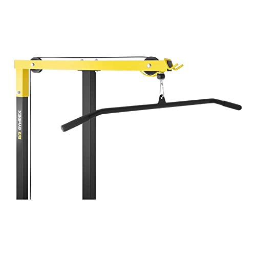 Gymrex Máquina Lat Pulldown para Fitness GR-LP11 (Peso Máx. Usuario 120 Kg , Acolchado Blando De 4,5 cm, Asiento Regulable)