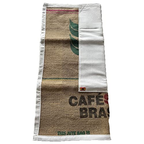 H Costal de Saco Semana Santa, Ropa Costalero Tipo “L”, Liso Tela Saco café do Brasil, Costal Saco café Semana Santa para Hombre y Mujer, (Blanco)