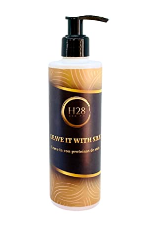 H28 and Co - Leave it with Silk. Acondicionador sin Aclarado. Leave in Metodo Curly Hidratante con Proteina y Protector Solar y Termico. Rizos y Pelo Ondulado