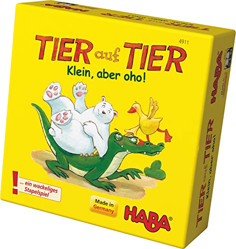 Haba 4911 Tier auf Tier - Juego de apilar con Animales