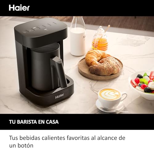 Haier Multi-Bebidas Calientes & Espumador, Programas Múltiples para Café, Chocolate Caliente, Té e Infusiones [I-Master Series 5]