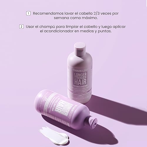 HAIRBURST Champú y acondicionador para rizos - Sin sulfatos/parabenos, método CGM - Aminoácidos, almendra, aceite de cereza - Anti-encrespamiento e hidratante