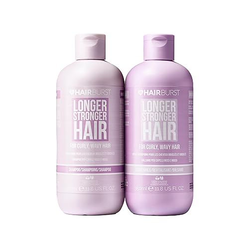 HAIRBURST Champú y acondicionador para rizos - Sin sulfatos/parabenos, método CGM - Aminoácidos, almendra, aceite de cereza - Anti-encrespamiento e hidratante