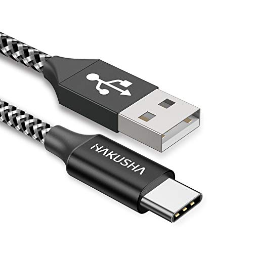 HAKUSHA Cable USB C, [1M] USB Tipo C Cable de carga rápida de nailon para Android Samsung Galaxy S21 Ultra,Note 20,Z Fold 3,Huawei P50,Mate 40,MateBook,Xiaomi 11,OnePlus,Google Pixel 5,Realme