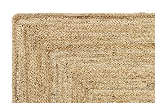 Hamid - Alfombra Yute Alhambra Color Natural, Alfombra 100% Fibra de Yute, Trenzado a Mano, Alfombras de Salón, Comedor, Dormitorio, Pasillos, Color Natural (200x300cm)