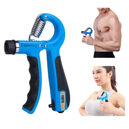 Hand Grip - Fortalecedor de Agarre para Ejercicio en Casa - Entrenamiento de Calistenia - Antebrazo, Mano y Muñeca Rehabilitacion - Ajustable 5-60kg con Contador - Gym en casa - Antiestres adultos