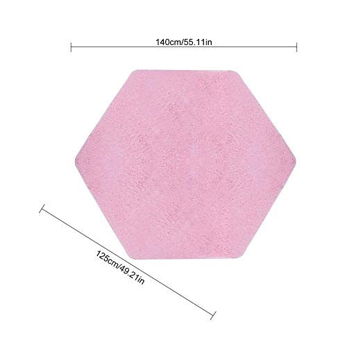 Hangarone Alfombra hexagonal para el suelo, alfombra suave de terciopelo de seda gruesa, lavable, alfombra hexagonal para niños, tienda de juegos suave y hexagonal