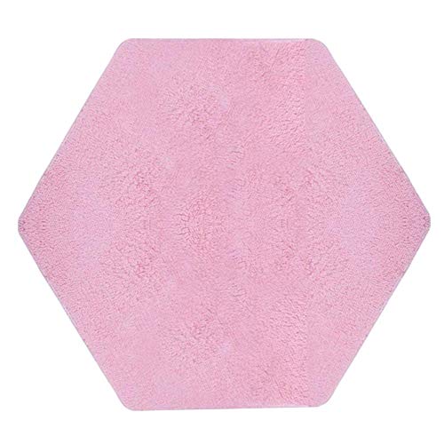 Hangarone Alfombra hexagonal para el suelo, alfombra suave de terciopelo de seda gruesa, lavable, alfombra hexagonal para niños, tienda de juegos suave y hexagonal