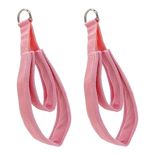 harayaa 2X Correas de Pilates para Reformer D Anillos Correas Pilates Correas de Doble Bucle para Gimnasia, Rosado