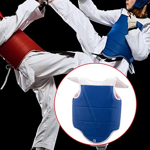 harayaa Chaleco Protector Reversible de Taekwondo, Protector de Pecho Ajustable para Mujeres, Hombres, Niños, Artes Marciales, XS