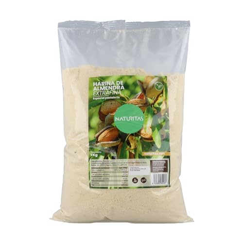 Harina de Almendra Extrafina 1 kg Naturitas Essentials | Ideal para reposteria | Vegan | Harina Keto | Almendra natural | 100% sin gluten | Sin conservantes ni aditivos