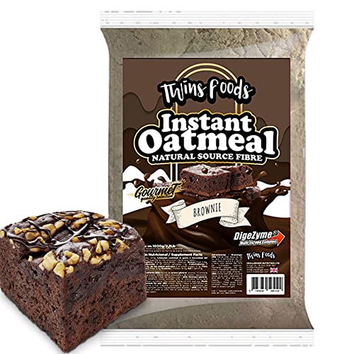 Harina de Avena 1Kg Gourmet , sabor Brownie. Twins Foods