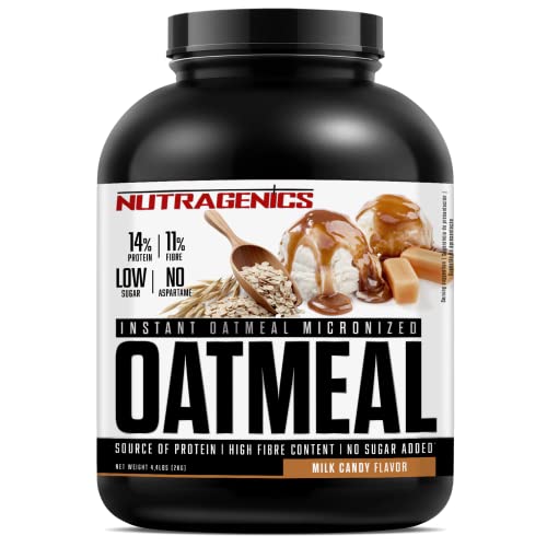 Harina de avena sabores - Nutragenics Instant Oatmeal 2 kg - Avena Sabores - Avena en polvo - Harina de Avena - Avena en polvo Sabores (Dulce de leche)