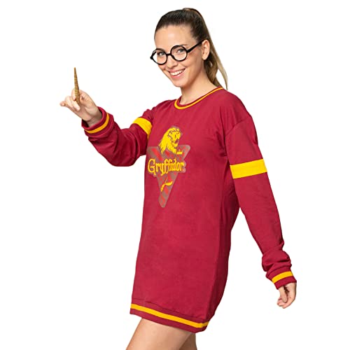 Harry Potter Sudadera Niña, Pullover Suéter Chandal Ropa para Niña, Hogwarts Vestido Sudadera Gryffindor, Regalo Niñas y Adolescentes, Talla 9-10 Años