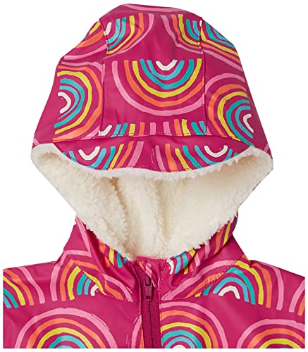 Hatley Lined Rain Bundler Paquete de Lluvia con Forro de Sherpa, Rainy Rainbows, 9-12 Months para Bebés