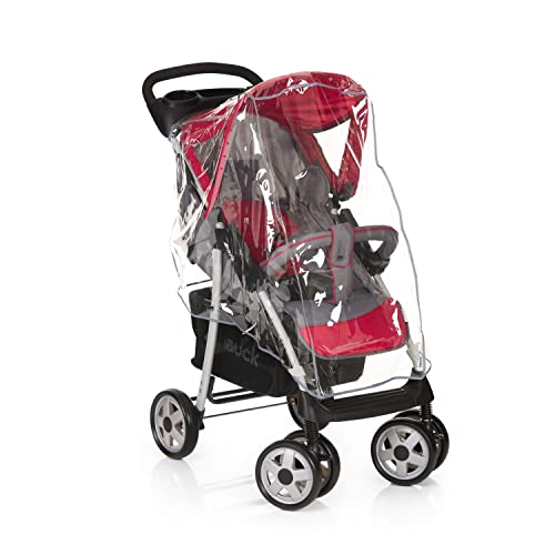 hauck Plastico Lluvia Silla Paseo Universal para Carritos de 3 o de 4 Ruedas, Protector de Lluvia para Carrito de Bebe con Ventilación, Impermeable, Duradero - Transparente