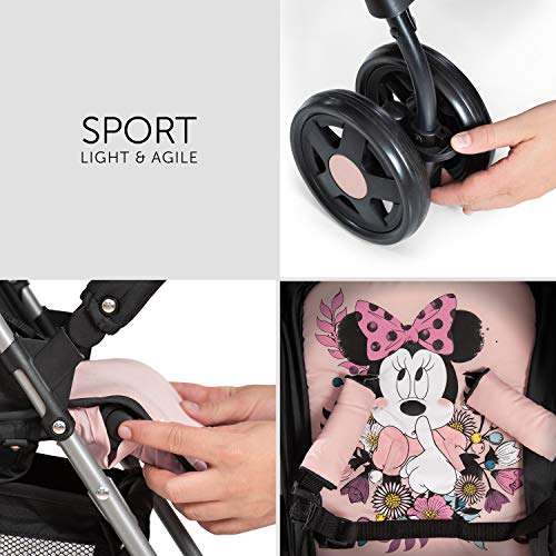 hauck Sport Carrito Bebe, Silla de Paseo Ligera desde el Nacimiento hasta 18 kg, Carro Plegable Ultraligero, Reclinable, Carro Bebe, Cesta Grande, Minnie Rosa