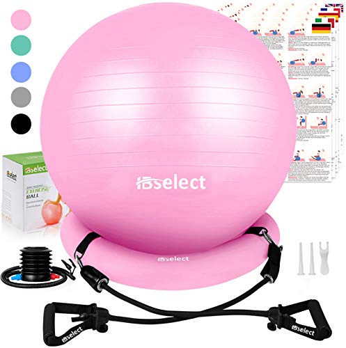 HBselect Balones de Ejercicio Fitness Pelota Pilates Embarazadas Bola de Equilibrio Fitness para Gimnasio Yoga