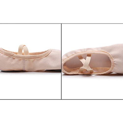 Healifty 1 par de Zapatos de Ballet de Lona Zapatillas de Ballet de Suela Completa Zapatos de Yoga para Bailar para Niños Pequeños Niñas Niñas Talla 27