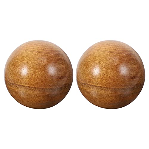 HEALLILY 2 bolas Qi Gong de madera, bolas de meditación, bolas de masaje, bolas de masaje, bolas de masaje de mano, bolas de salud china, bolas de ejercicio para relajación, terapia de mano