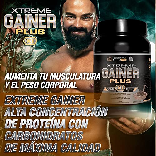 Healthy Fusion Extreme Gainer | Con Proteína Whey, Magnesio, Harina de Avena y Maca | Alto contenido en Hidratos de Carbono | Sabor chocolate | 1,5kg