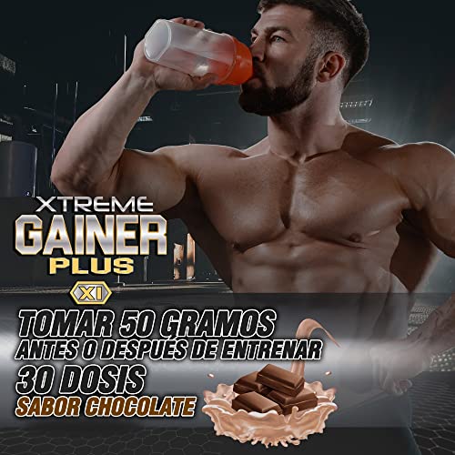 Healthy Fusion Extreme Gainer | Con Proteína Whey, Magnesio, Harina de Avena y Maca | Alto contenido en Hidratos de Carbono | Sabor chocolate | 1,5kg