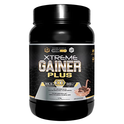 Healthy Fusion Extreme Gainer | Con Proteína Whey, Magnesio, Harina de Avena y Maca | Alto contenido en Hidratos de Carbono | Sabor chocolate | 1,5kg