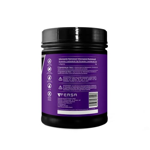 Healthy Fusion L-Arginina 100% concentrada | Arginina en polvo de alta biodisponibilidad | Incrementa la Masa Muscular | Aporta Energía y Vitalidad | Mejora el Rendimiento físico | 300gr Sabor sandía