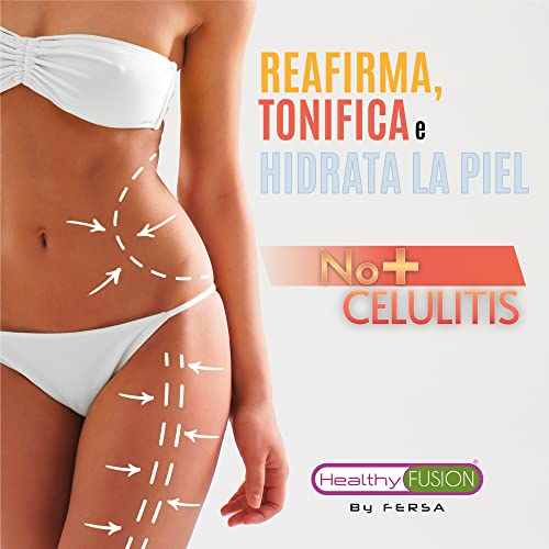 Healthy Fusion Potente Anticelulítico | Reductor Intensivo | Reafirma, tonifica y elimina celulitis y la piel de naranja | Lipólisis, L-Carnitina, CLA, Extracto de Cacao | 100 cápsulas