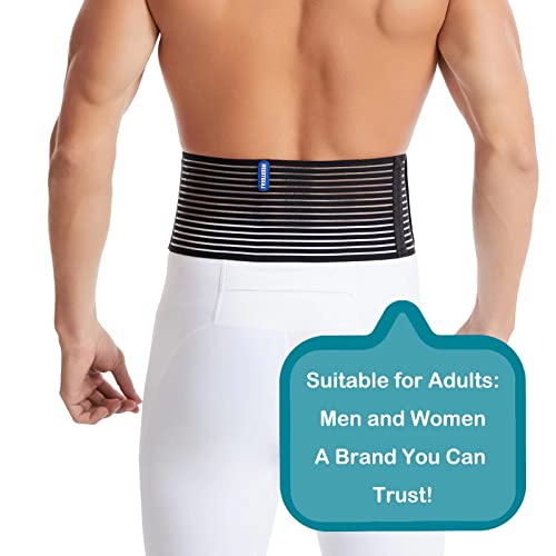 HEERTEEAJ Hernia umbilical para hombres y mujeres – Soporte abdominal con almohadillas de compresión – Ayuda para la cintura y el abdomen durante operaciones, posparto y hernias umbilicales