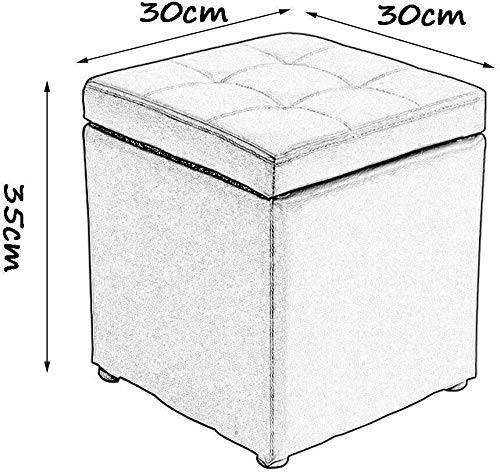 HegZA Taburete Asiento de PU de Madera Maciza Taburete de Almacenamiento Cuadrado Cambio de Pasillo Banco de Zapatos Taburete de sofá multifunción Asiento de Banco de Madera (Color : Rose Red)