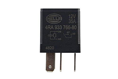 HELLA 4RA 933 766-801 Relé, corriente de trabajo - 12V - 4polos - contacto conmutador - Cant.: 1