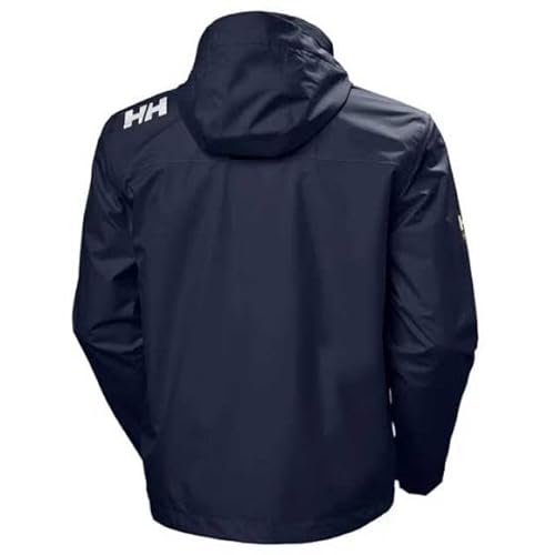 Helly Hansen Crew Hooded Midlayer - Chaqueta Impermeable, Cortavientos y Transpirable, con Forro Polar y Capucha Integrados, Hombre, Azul (597 Navy), 2XL