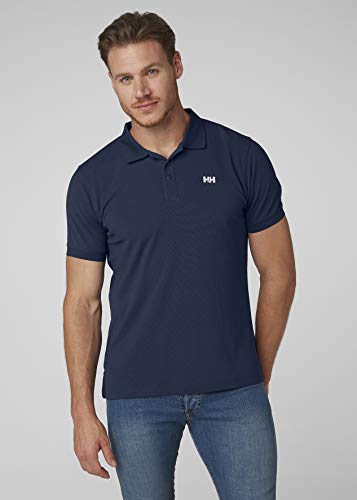 Helly Hansen Driftline Polo - Camiseta tipo polo de manga corta con tejido de secado rápido y logo HH en el pecho, Azul (Navy), S