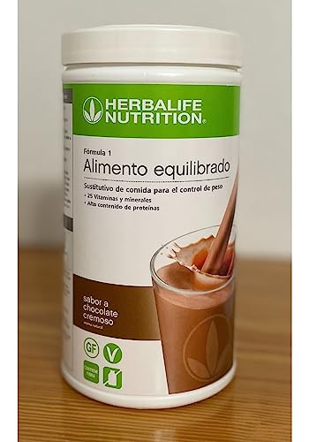 Herbalife Formula 1 Batido Nutricional con proteínas para adelgazar. Nutrición equilibrada. Apto para veganos (Chocolate, 550g)