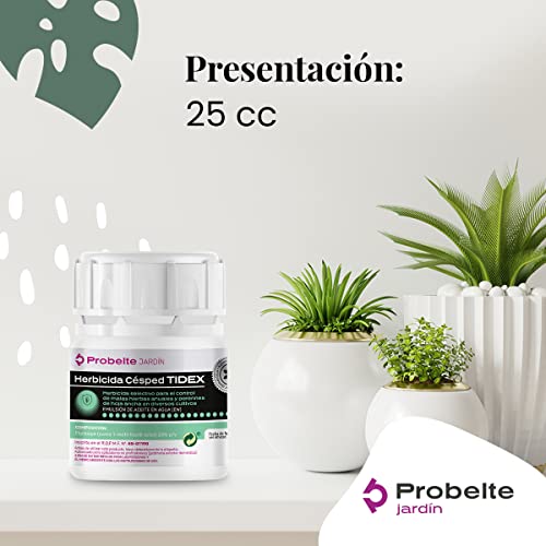 Herbicida Selectivo para Césped Tidex - 20% Fluroxipir - Para el Control de Malas Hierbas Anuales y Perennes de Hoja Ancha en Frutales de Pepita, Cítricos, Olivos y Céspedes - 25 cc - Probelte