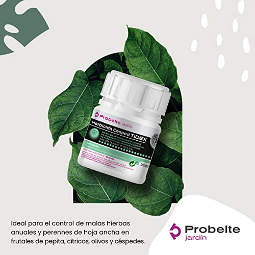 Herbicida Selectivo para Césped Tidex - 20% Fluroxipir - Para el Control de Malas Hierbas Anuales y Perennes de Hoja Ancha en Frutales de Pepita, Cítricos, Olivos y Céspedes - 25 cc - Probelte