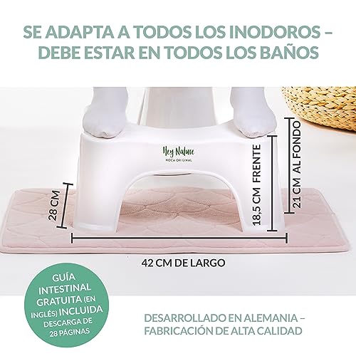 Hey Nature HOCA Original Taburete baño/Taburete fisiologico para Inodoro contra hemorroides, estreñimiento, Colon Irritable/Banco baño WC para una evacuación Suave y rápida/Taburete Infantil