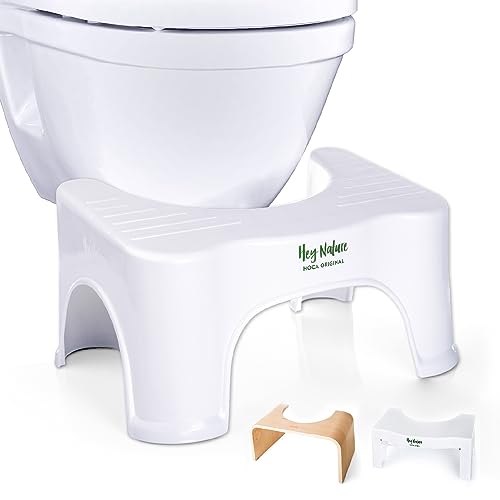 Hey Nature HOCA Original Taburete baño/Taburete fisiologico para Inodoro contra hemorroides, estreñimiento, Colon Irritable/Banco baño WC para una evacuación Suave y rápida/Taburete Infantil