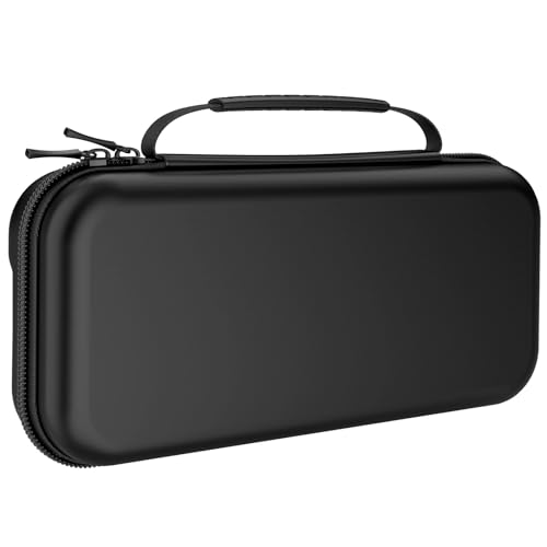 HEYSTOP Funda Compatible con Nintendo Switch y Switch OLED, Funda de Viaje para Nintendo Switch con Más Espacio de Almacenamiento para 8 Juegos, Funda para Nintendo Switch Console & Accesorios (Negro)