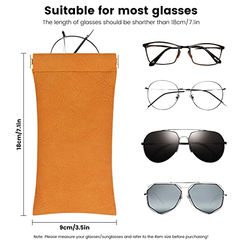 Hifot 3 Piezas Funda Gafas de Sol de PU Bolsa, Cuero Suave Estuche Gafas Almacenaje, Bolsa Gafas para Hombre Mujer