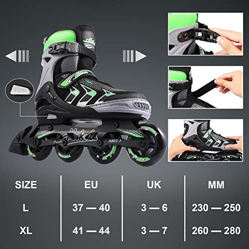 Hikole Patines en línea de Nivel básico para Hombres y Mujeres, Patines Baratos con rodamientos de Bolas ABEC-7