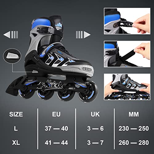 Hikole Patines en línea Outdoor para Hombres y Adolescentes, Patines en línea para Principiantes con Ruedas de PU