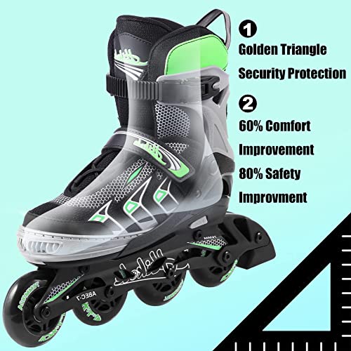 Hikole Patines en Línea Patines para Adultos Mujer Hombre Ajustables Patines para Principiantes Patines para Exteriores e Interiores 37-44