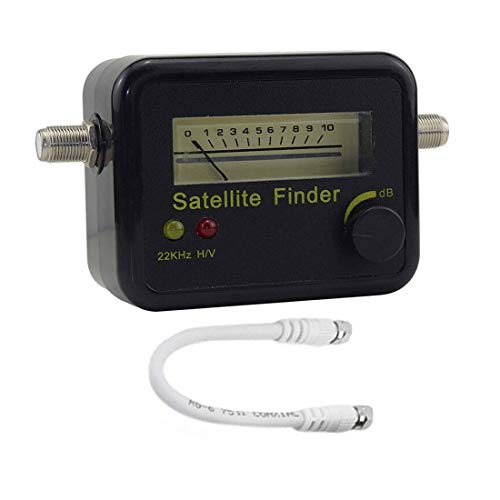 HiLetgo Digital Satellite Signal Tracker Dish FTA HD Monitor TV Signal Reception Television Signal Searching Strength Meter Satellite Locator Finder DC13-18V with Connect Cable