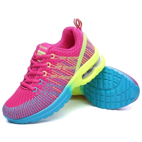 Hitmars Zapatillas Deporte Mujer Zapatillas Deportivas Transpirables Zapatos Deportivos Ligero Zapatillas de Running Casual Zapatos para Correr Sneakers Gimnasio Rojo EU 37