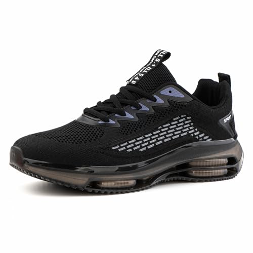 Hitmars Zapatillas Running Hombre Deportivas Zapatillas de Deporte Correr Caminar Hombre Sneaker Running Negro 40