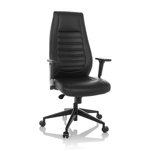 hjh OFFICE Sillón de Oficina Profesional VITORO B Piel sintética Negro