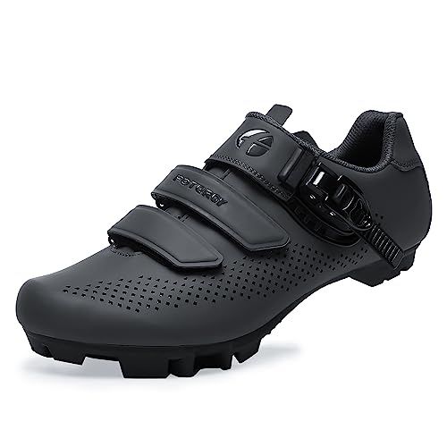 Hombre Zapatilla MTB Ciclismo Mujer, Zapatillas Bicicleta de Montaña Compatible con SPD Pedales de 2 Tornillos con Calas BK EU 44